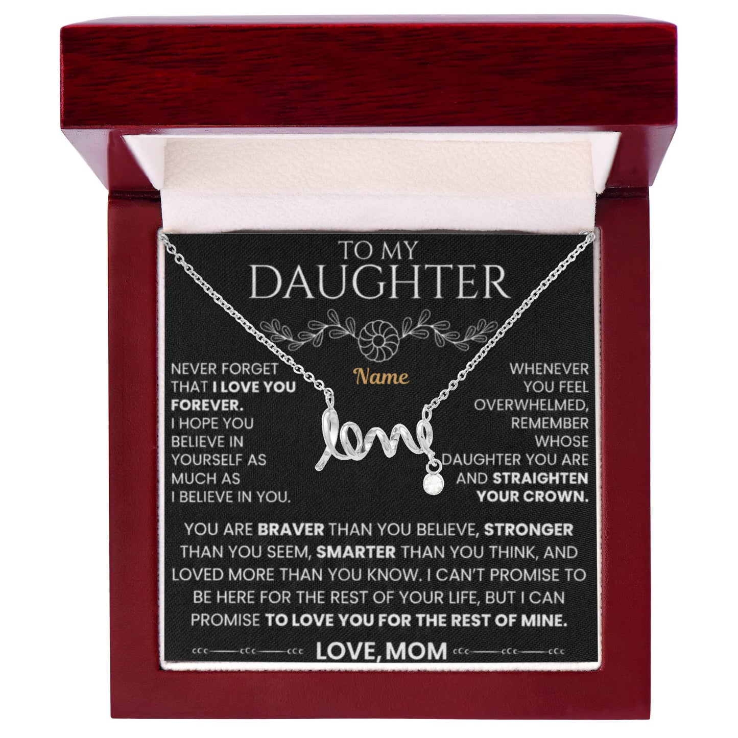 To My Daughter — A Necklace Made With Endless Love 📍