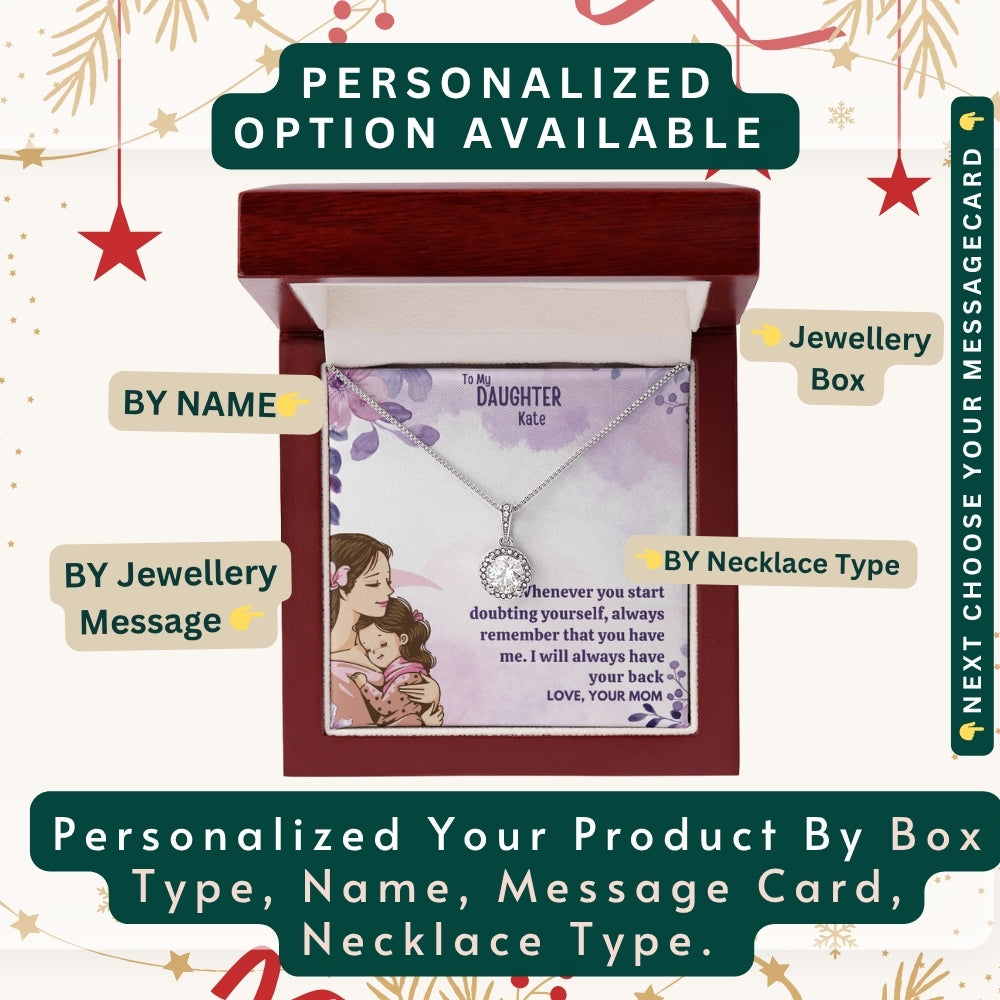 "To my Daughter, Daughter In Law, GrandDaughter" - You Are Strong, Smart, and Loved Beyond Words, Necklace With Personalized Message Card.