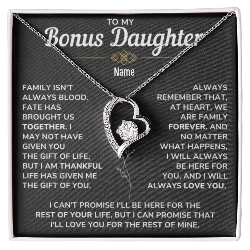 To My Bonus Daughter — A Necklace She’ll Carry in Her Heart Forever 📍