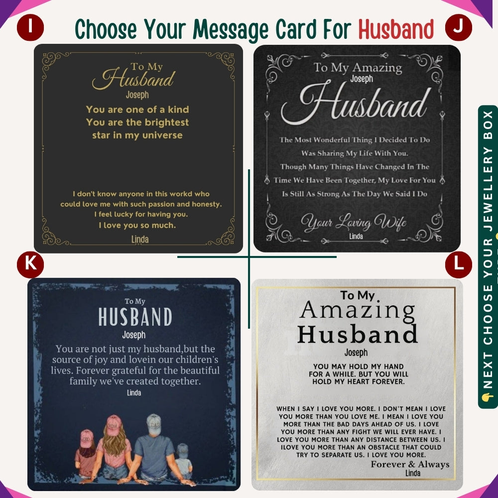 "To My Precious Husband" –  Accessories With Personalized Message Card