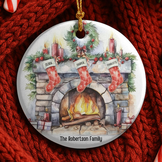 Personalized Family Ornament, Christmas Gift For Family, Family With Names, Christmas Ornament, Socks Ornament, Custom Family Gift